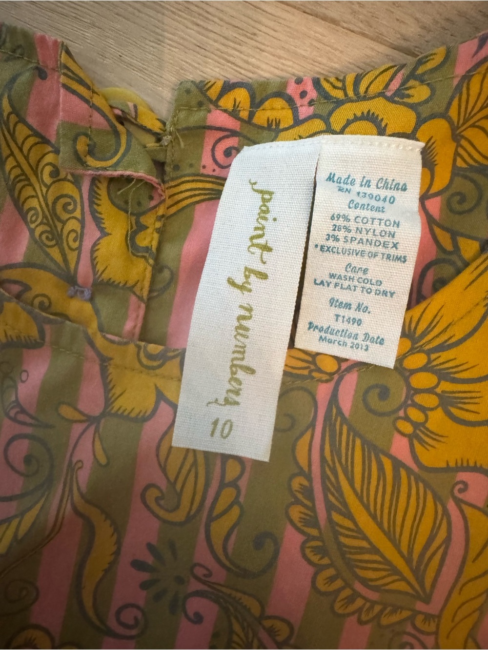 Matilda Jane Colorful Mixed-Print Sleeveless Top - Red, Mustard, Green - Picture 4 of 4